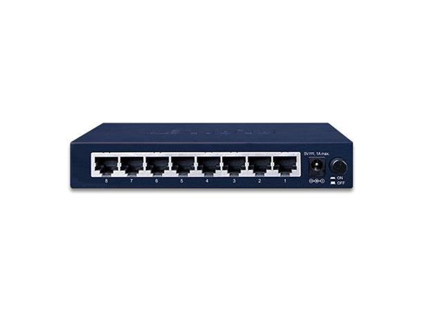 Switch  8-port 10/100/1000B/Tx Planet: extern power 