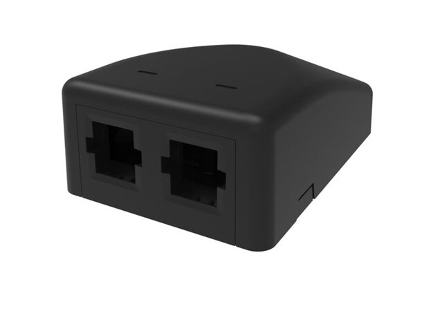 Commscope 2-port Officebox SL/SLX/MGS UTP/STP SVART, Netconnect & Systimax 