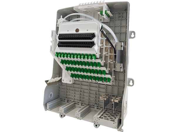 Commscope skarvskåp BUDI-M PON 1:32 2x24 LC/APC, 2x24F kassetter, OCM8 1:32 