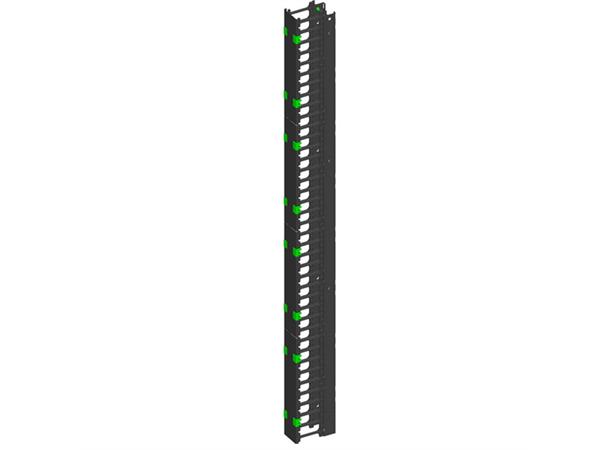 Enoc Vertikal kabelkanal CT1 42U Svart B-88 x D-166 x H-1777 mm, selges i stk 