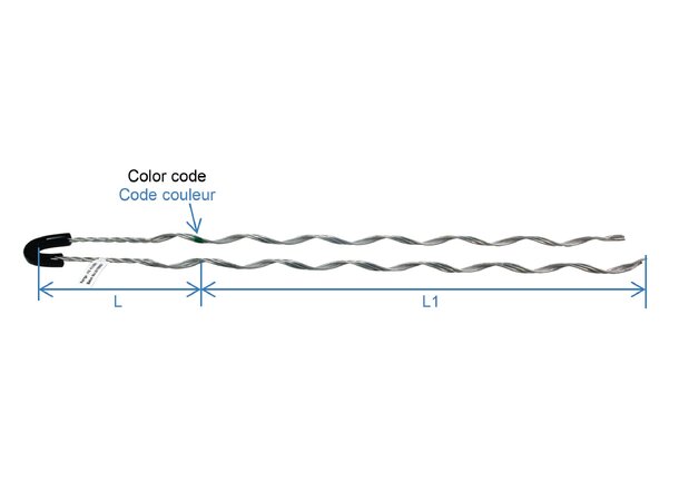 Fiber spiral deadend Ø 6,2-7,8mm ADSS deadend 