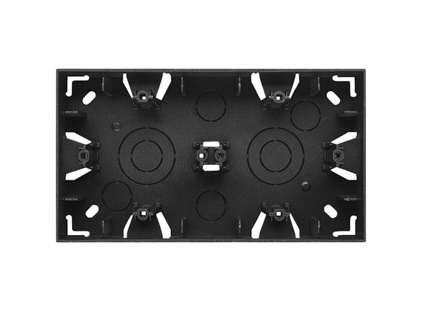 Kontakt Simon 2-facks ram djup S55 Svart 