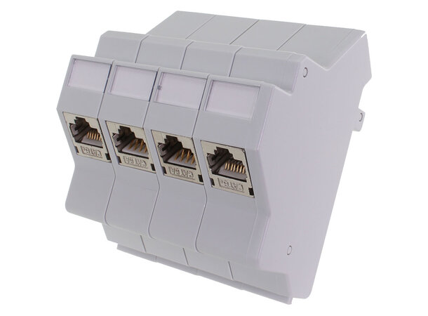 ECS DIN Adapter keystone jack STP/UTP AL/ TL-jack exkl. jack, inkl. sidolock 