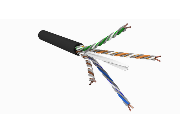 Systimax UTP C6 utomhuskabel 3000ft Gigareach Pris/ft, spolas mot avgift 