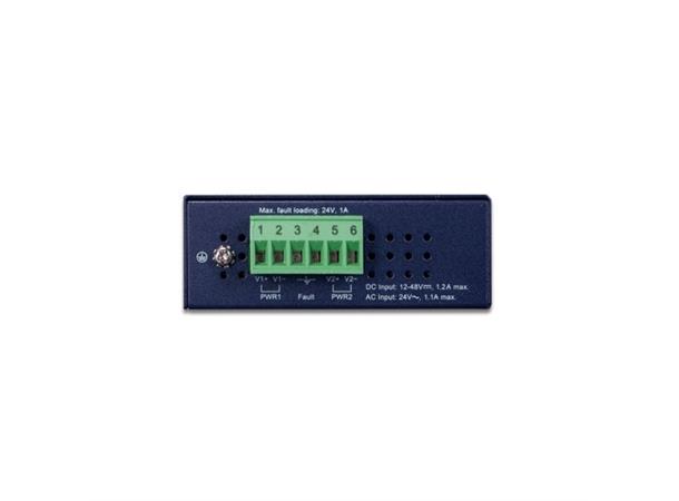 Industriell Switch 5-port 10/100B/Tx Planet: -40 till 75 grader C IP30 
