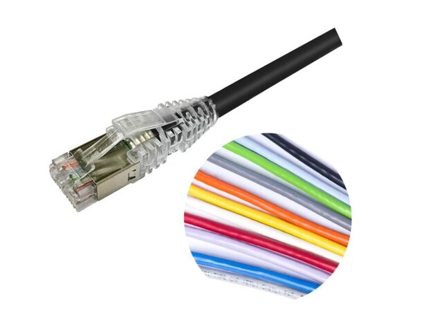 Netconnect patch C6a S/FTP blå  0,25m LSZH Commscope 