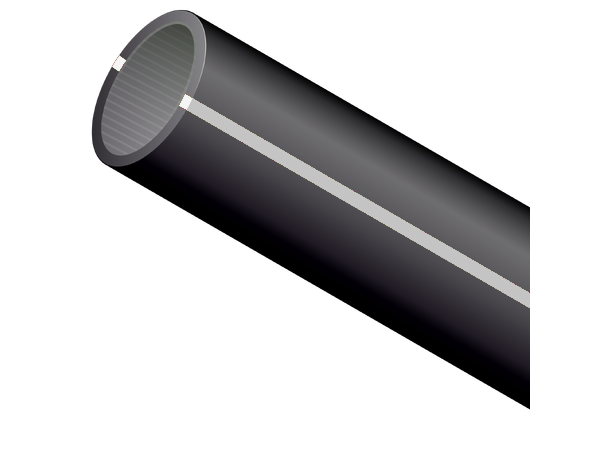 Duraline Mikrodukt 1x14/10 Vit Svart med stripor 1000m EKO-dukt 