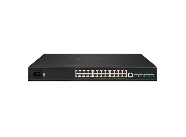 PoE Switch 24-Port, + 4x10G SFP+, L2/L4 8x802.3bt, 16x802.3at, 450-watt 