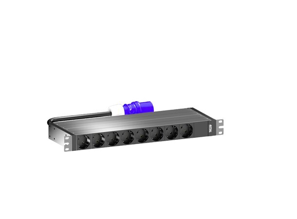 Rittal PDU, 16A/1P CEE 8xCEE7/3 Schuko HxDxL: 44x144x451 