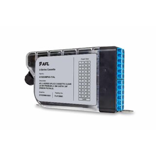 AFL U-Series Splice Cassette 24F SM LC G.657A1 (EZ Pigtails) Clear Lid