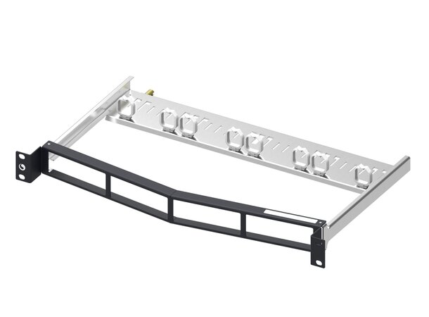 Commscope Recessed Angled Patch Panel Shielded, UCP Quick-Fit, 1U, Black 
