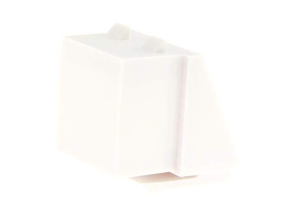 Keystone blankmodul uttag/panel Vit blindbricka, täcklock vit, RJ45 