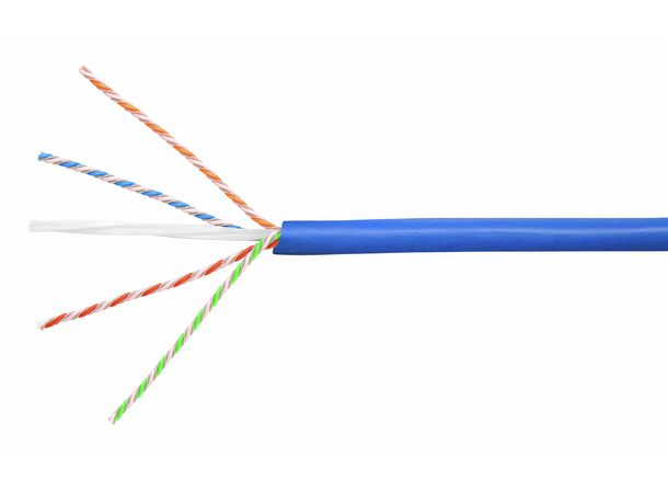 Netconnect kabel C6A U/UTP 305M box CS44ZB BLÅ 4/23 B2ca 