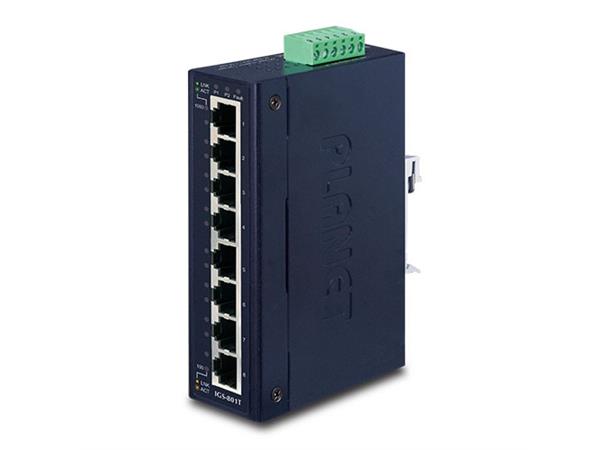 Industriell Switch 8-port 10/100B/Tx Planet