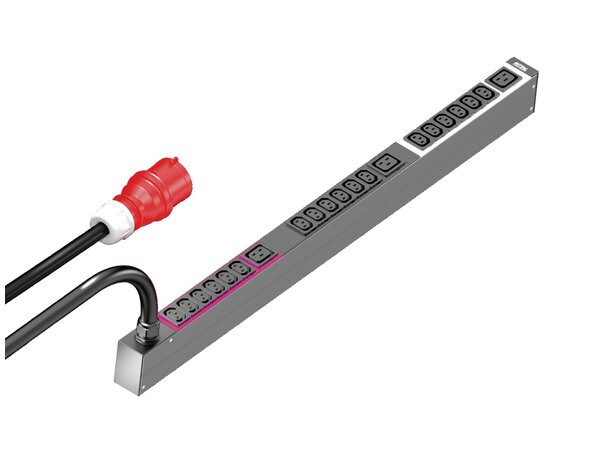 Rittal PDU, 16A/3P CEE 18xC13+3xC19 HxDxL: 44x70x845 