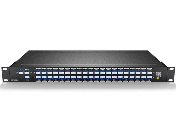 TransOpto 40ch DWDM Mux+Demux 19” 1HE LCU, C21-C60 100GHz+1310nm+Mon port LC 