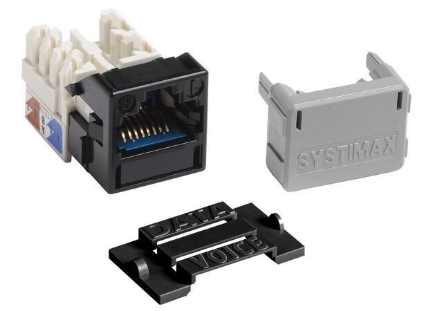 Systimax Jack M-Series UTP C6A svart GigaSPEED X10D, 24st/paket 