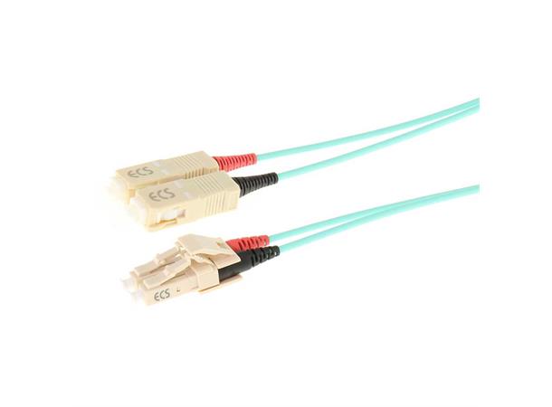 ECS patch LC-SC 50/125 OM3 LSZH  0,5m aqua 