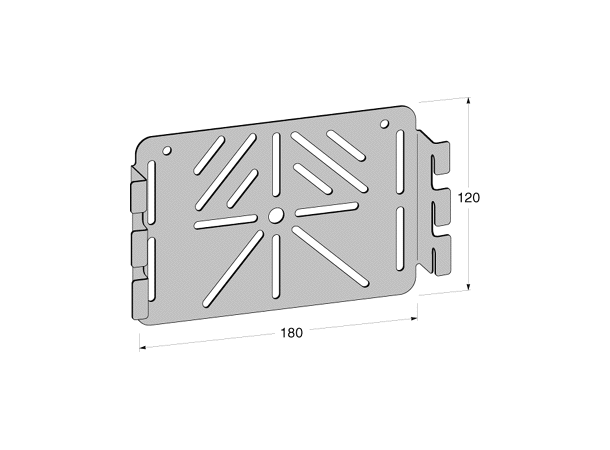 MP fästplåt hålad 180x120 mm 1116618