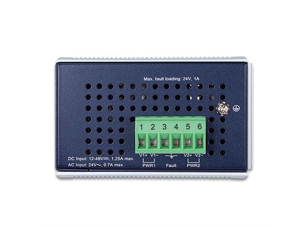 Industriell Switch 8-port 1000Tx+2xSFP Planet:  2x100/1000Base-X SFP IP30 