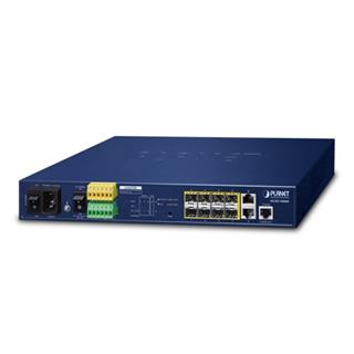 Switch  8-port 100/1000B/x SFP Planet: 2x10/100/1000B/Tx Managed