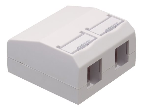 Uttagsbox 2 port för AL och TL jack exkl. jack