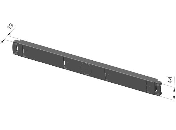 Enoc Täckpanel 1HE "snap-in" Svart 19" 485x19x44 