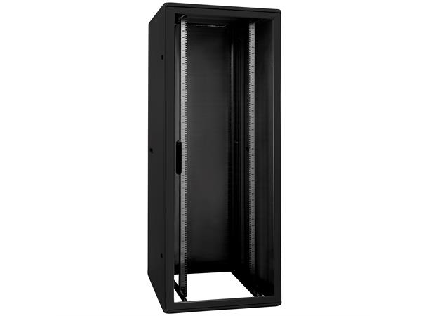 Enoc F1 golvskåp 600x600x1800 svart 38HE Glasdörr 
