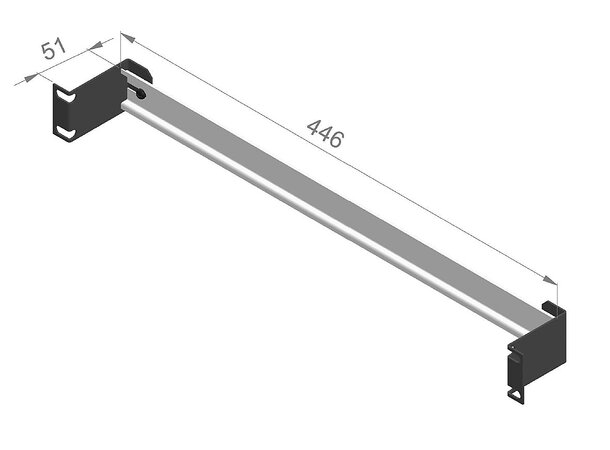 Enoc DIN skena 19" 1HE 482x62x44 