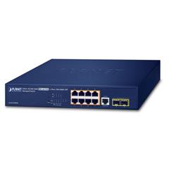 PoE+ Switch  8-port 10/100/1000B/T+2xSFP Planet: Managed IPv4/IPv6 30W 19"vinkl.