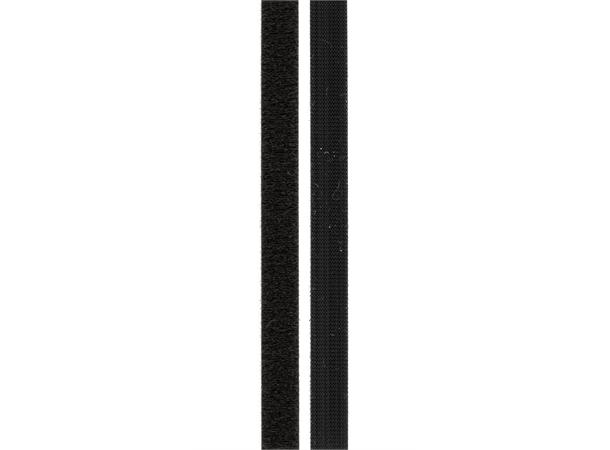 Kardborreband 10mm rulle svart 25m/rulle 