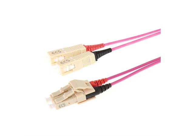 ECS patch LC-SC 50/125 OM4 LSZH  8,0m Erika Violet 