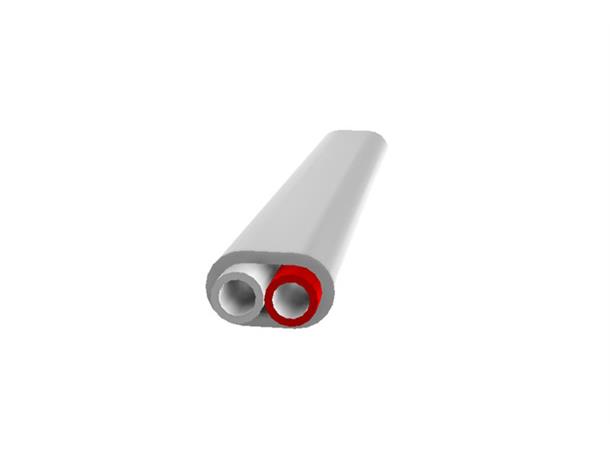 Mikrodukt ID/PE2 2x5/3,5mm LSZH vit Tub för blåsfiber inomhus