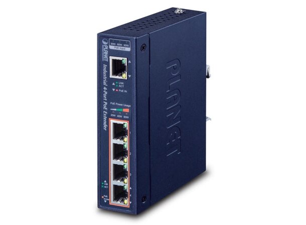 PoE Switch 1-port Ultra PoE to 4-Port 802.3af/at Gigabit PoE Extender 