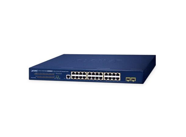 PoE+ Switch 24-port 10/100/1000B/T 2xSFP Managed PoE+ 370W 