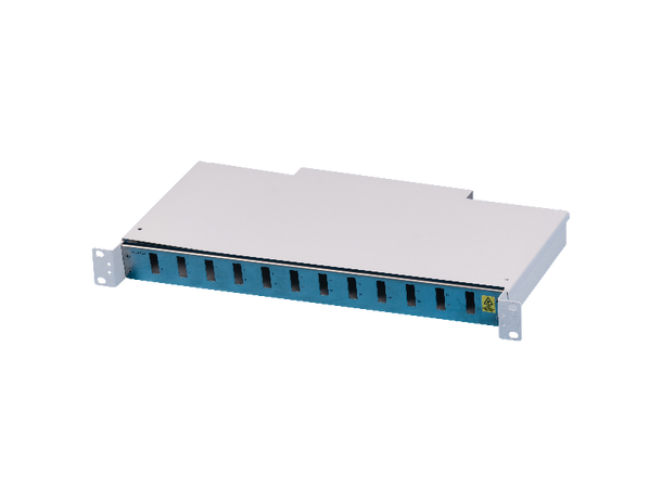 LM fiberbox 19" 1HE 12xSCD Fast Ej utdragbar, utan inredning 