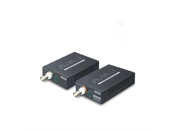 PoE KIT Ext+Inj 1x10/100B/Tx-1xBNC Planet: PoE Over Coax up to 1KM 