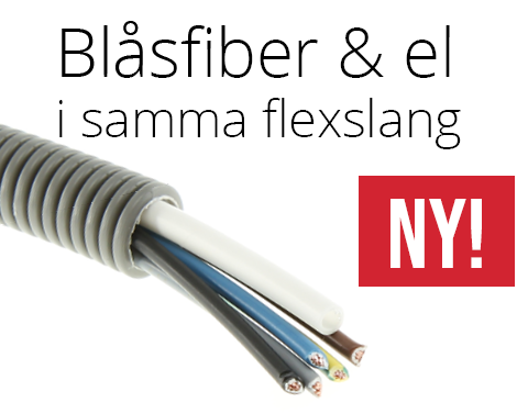 Blåsfiber & El i samma flexslang