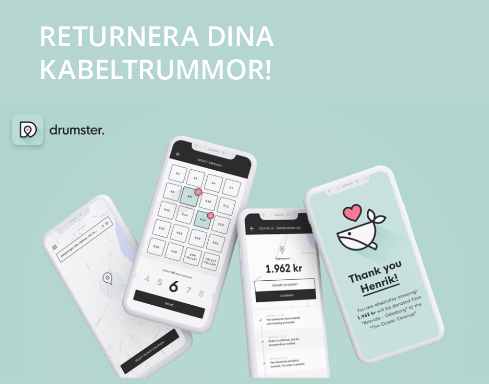 Returnera dina kabeltrummor